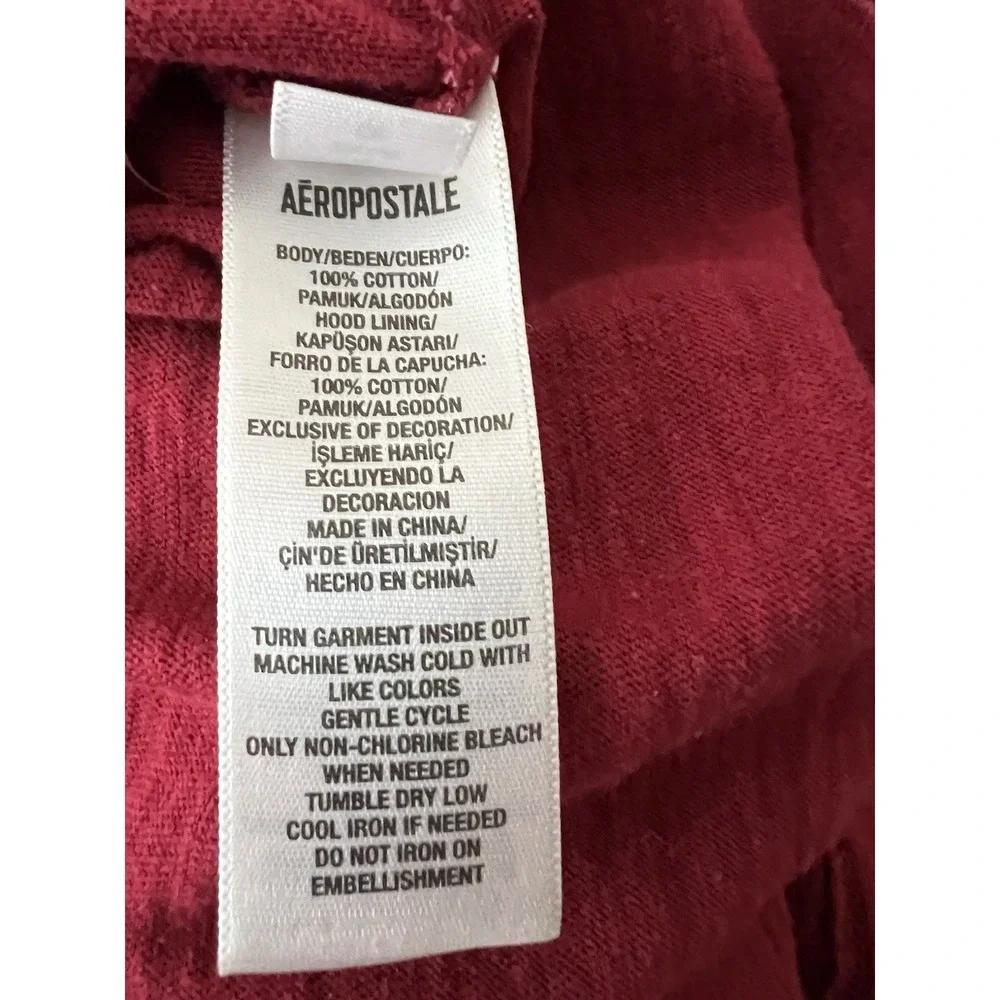 Aeropostale lightweight hoodie vintage Y2K men's small dark red southwest